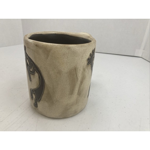 Vtg Large Coffee Mug Pottery Kokopelli Mug Signed Designs By Maya - Picture 4 of 9